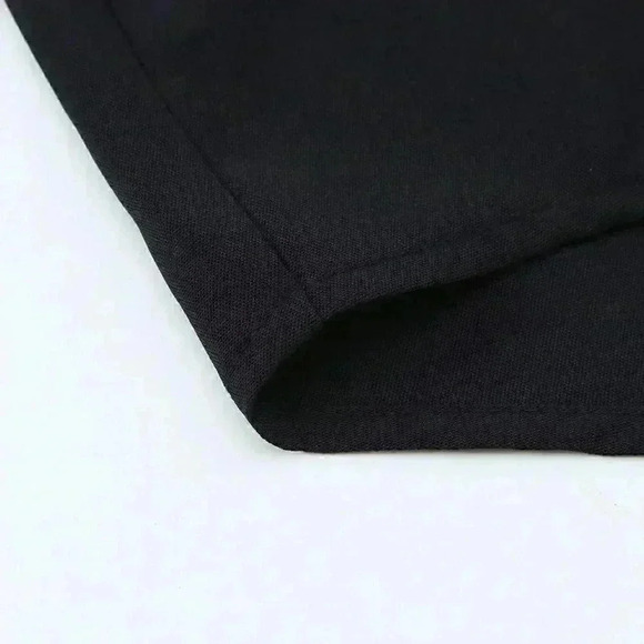 Black Casual Womens Solid Button Front Shirt - Picture 5 of 5